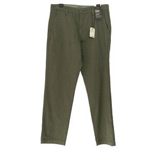 Levis Chino Pant Green Army Infantry Straight Leg Authentic Relaxed Trouser